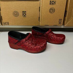 Dansko Professional Clog - Red Glitter - size 40